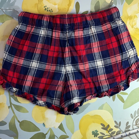 AERIE Red & Blue Plaid Shorts Size XS - Picture 2 of 5